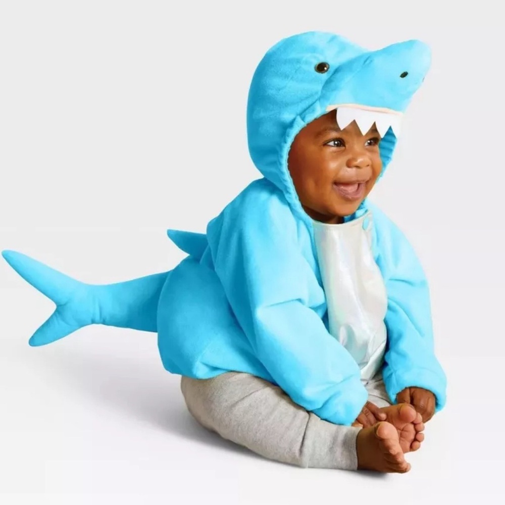 Target Hyde and Eek Plush Baby Shark Top 3D Infant 6-12months Halloween
